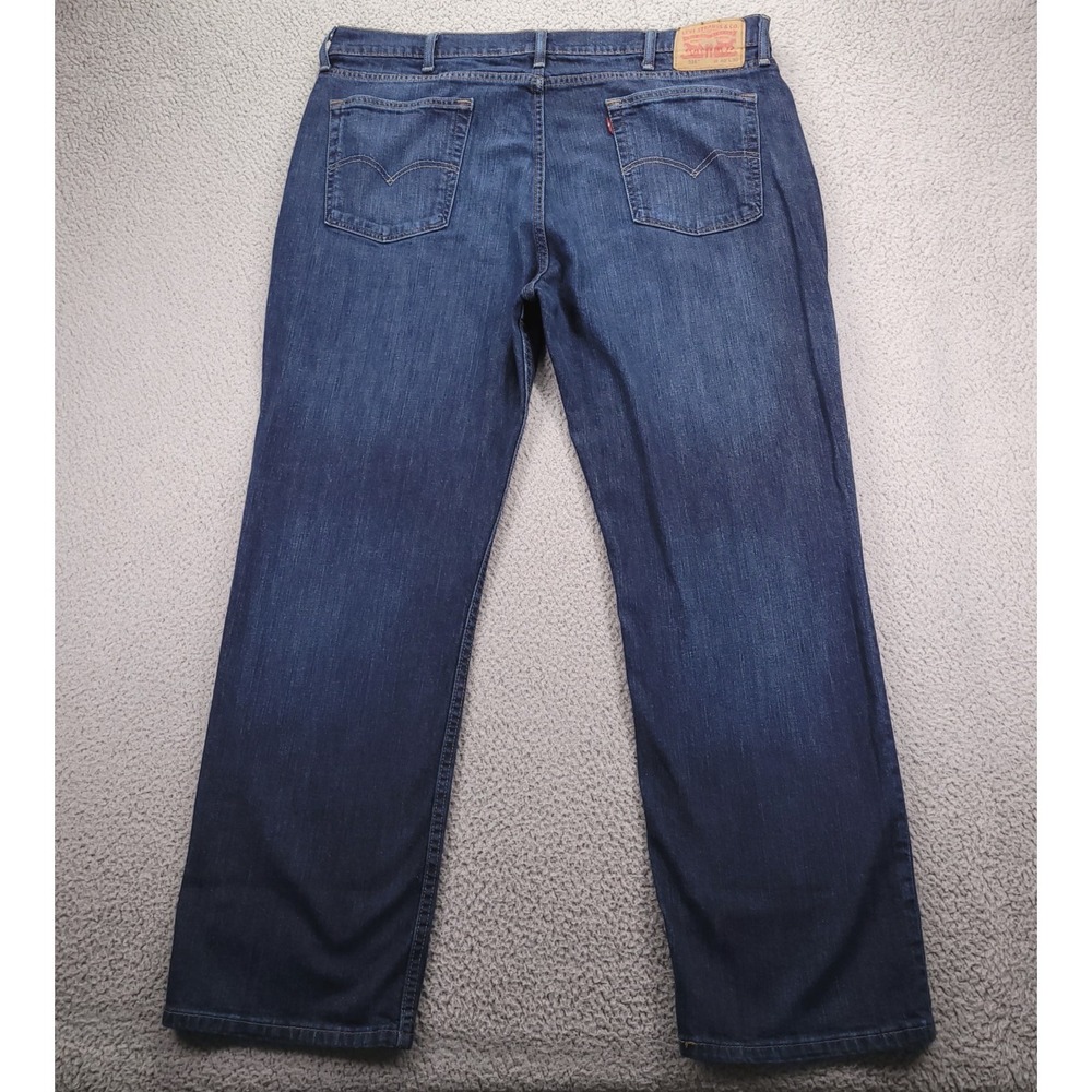 LEVIS 514 Jeans Mens Size 40x30 Straight Fit Dark Wash Low Stretch Denim